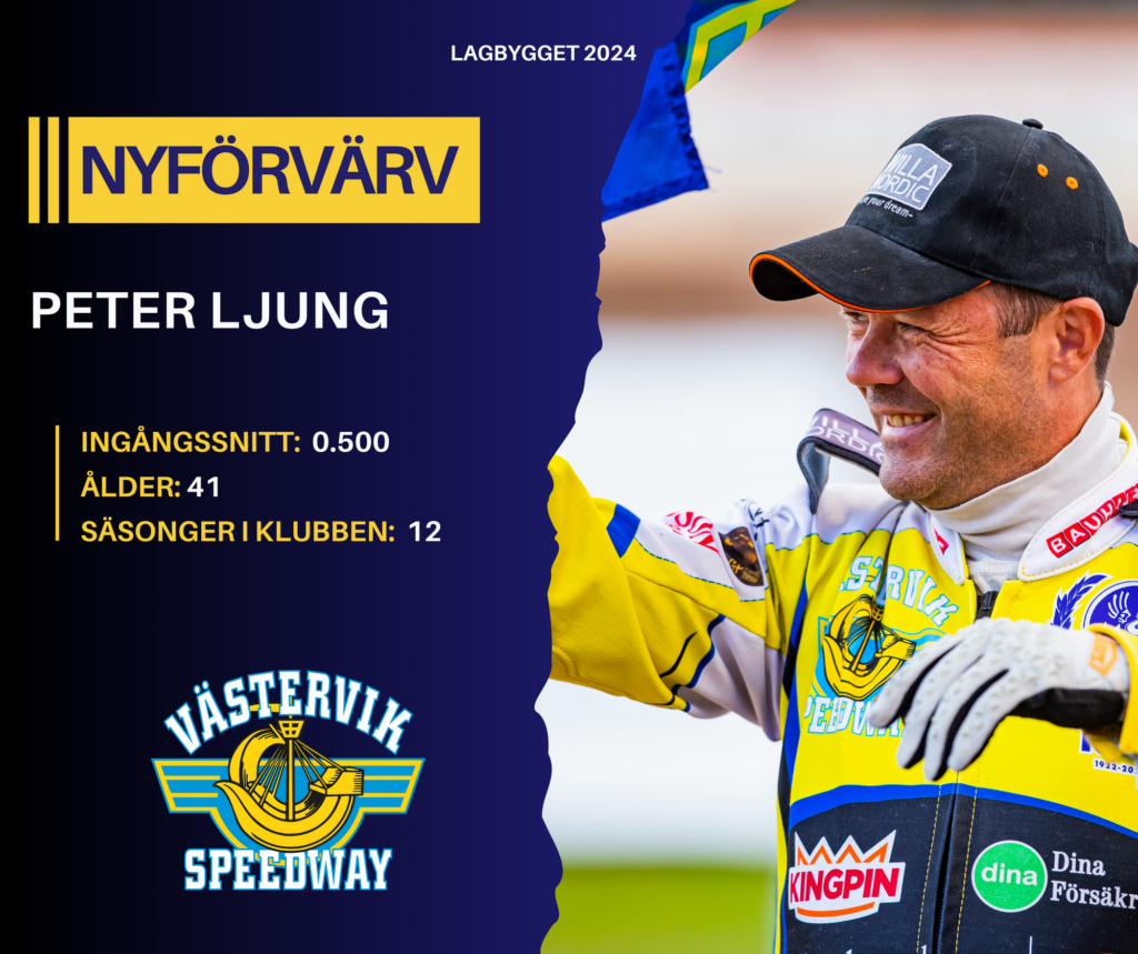 Peter Ljung ansluter till Västervik Speedway