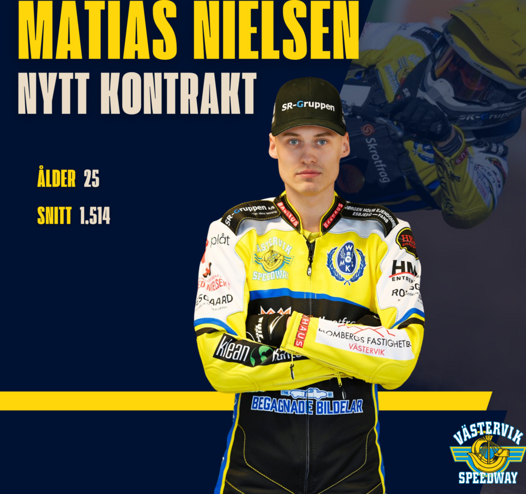 Matias Nielsen förlänger med Västervik Speedway