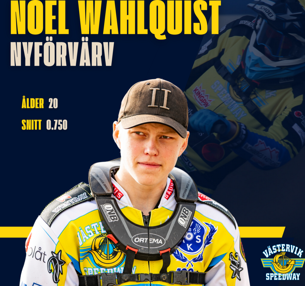 Noel Wahlquist återvänder till Västervik Speedway