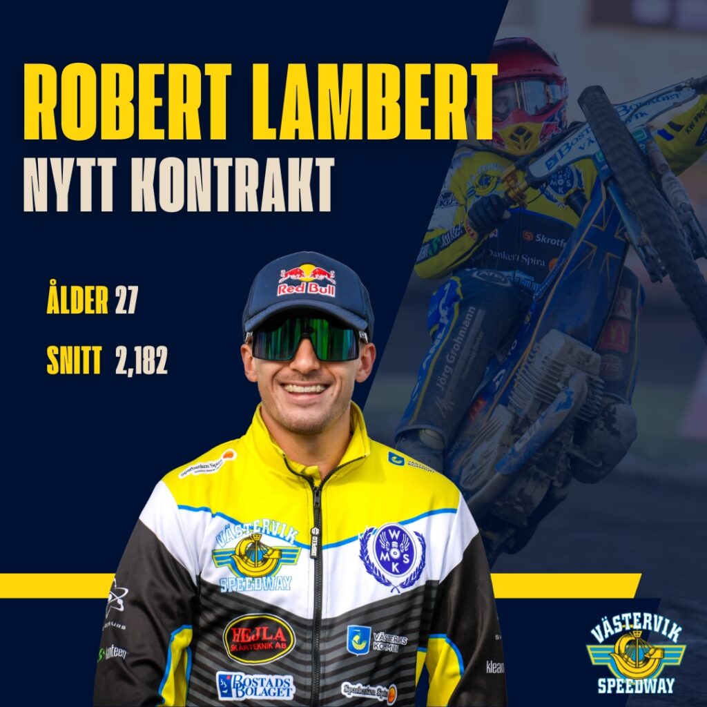 Robert Lambert förlänger med Västervik Speedway