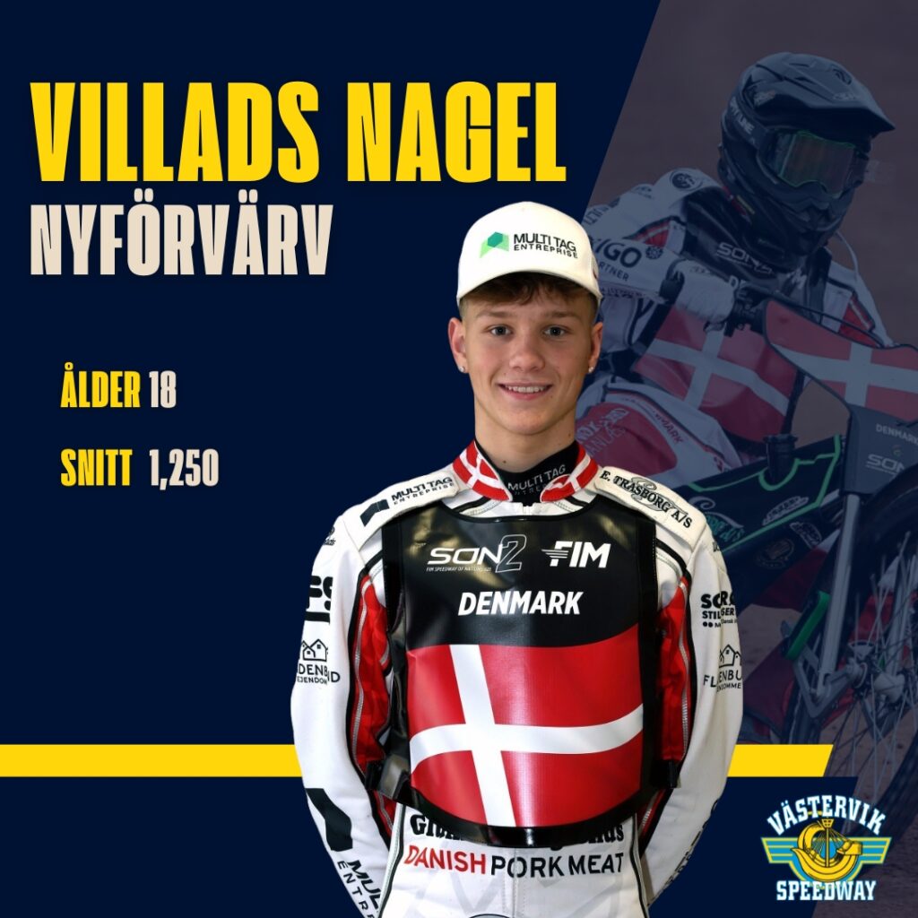 Villads Nagel ansluter till Västervik Speedway
