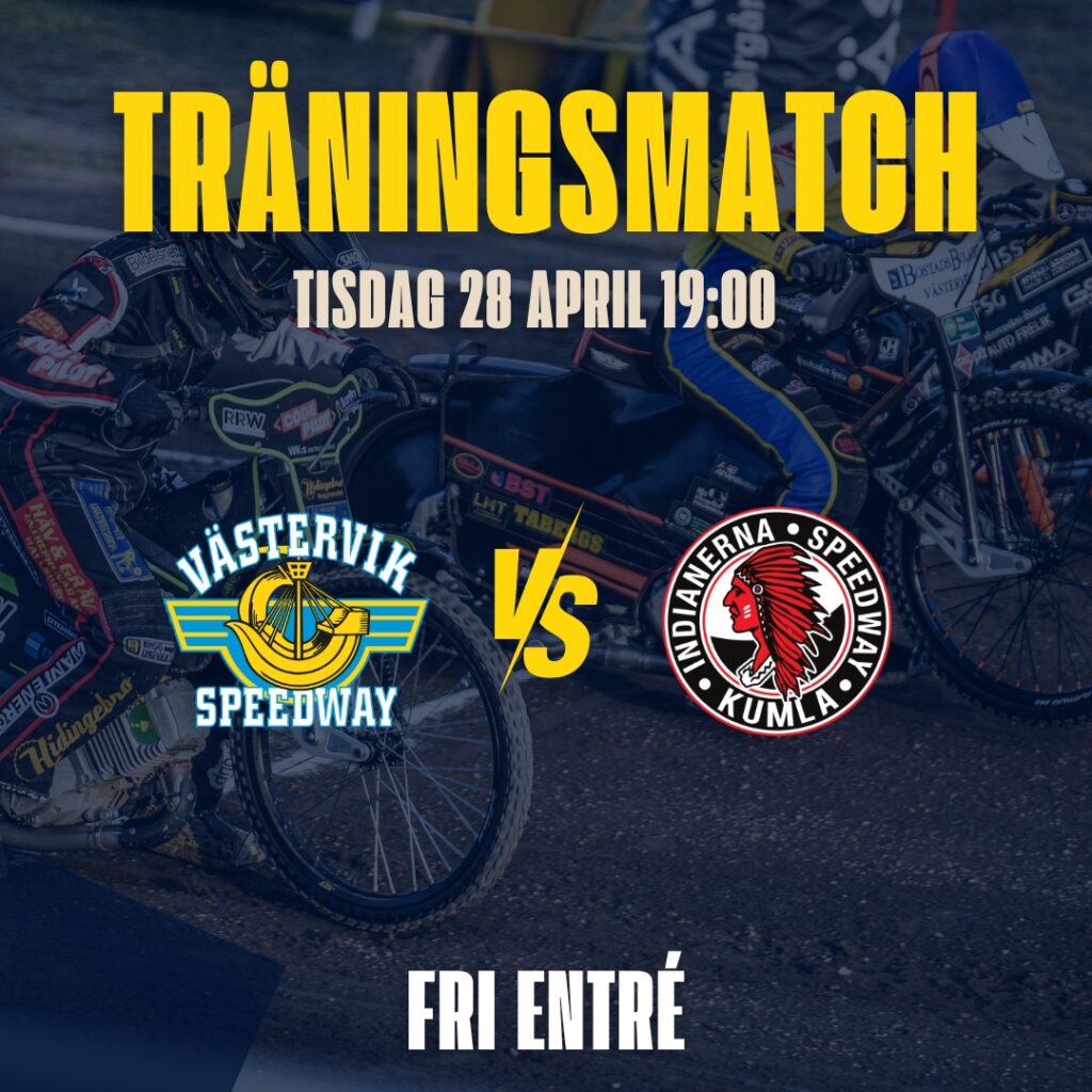 Västervik Speedway tar emot Indianerna i träningsmatch